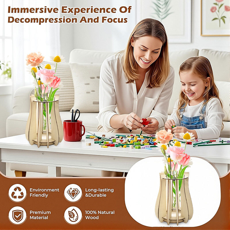 Wooden Puzzle Vase For Bouquet - огляд і ціна Florist Supply Vases